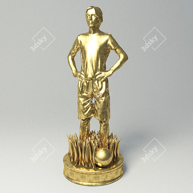 Footballer Figurine 3D model image 1