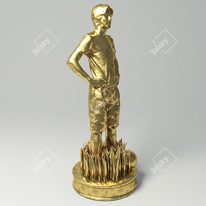 Footballer Figurine 3D model image 2