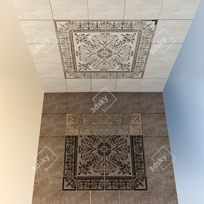 Dynasty Collection: Elegance in Porcelain Tiles 3D model image 1