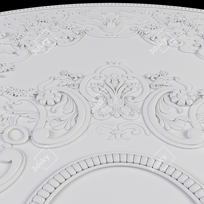 Elegant Sculpture Carpet 3D model image 2