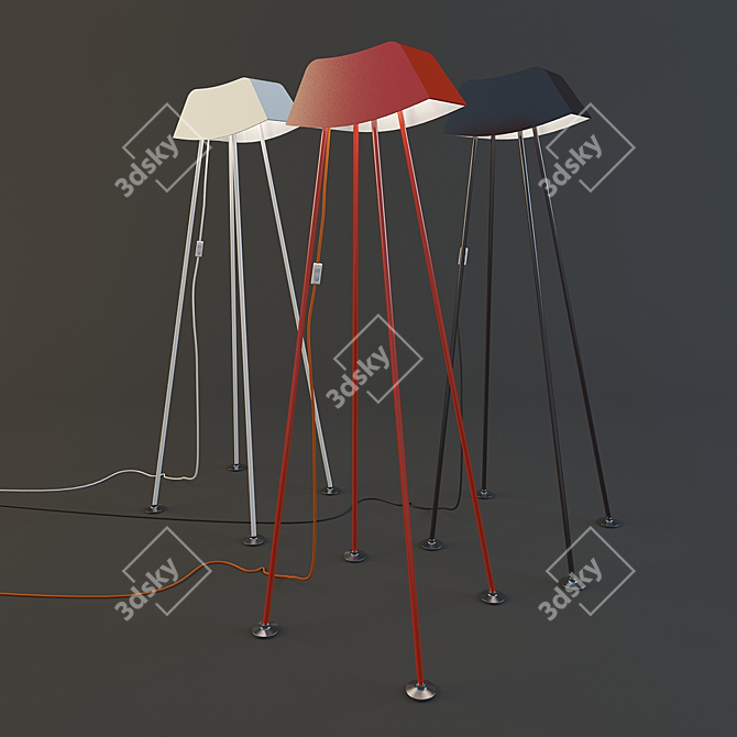 Italian Designer's Friendly Floor Lamp 3D model image 1