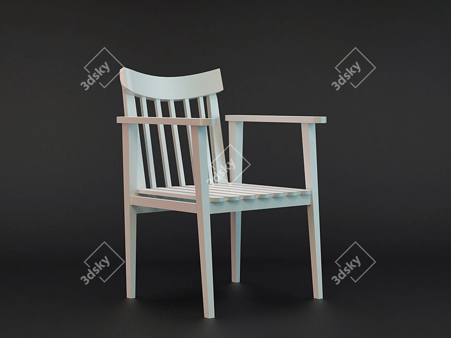 Terrace Chair: Comfort & Style 3D model image 1