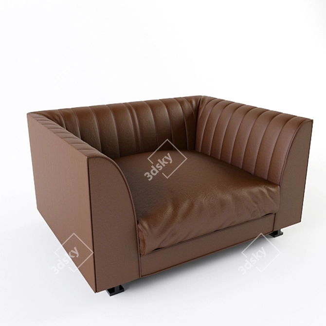 Elegant Comfort: Tacchini Single Seater Sofa 3D model image 1