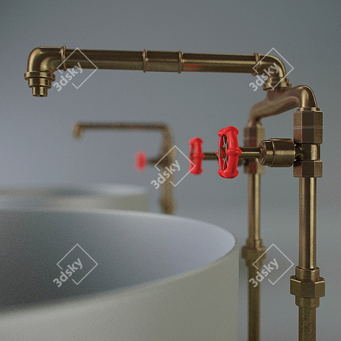 Elegant Vanity Sink 3D model image 2