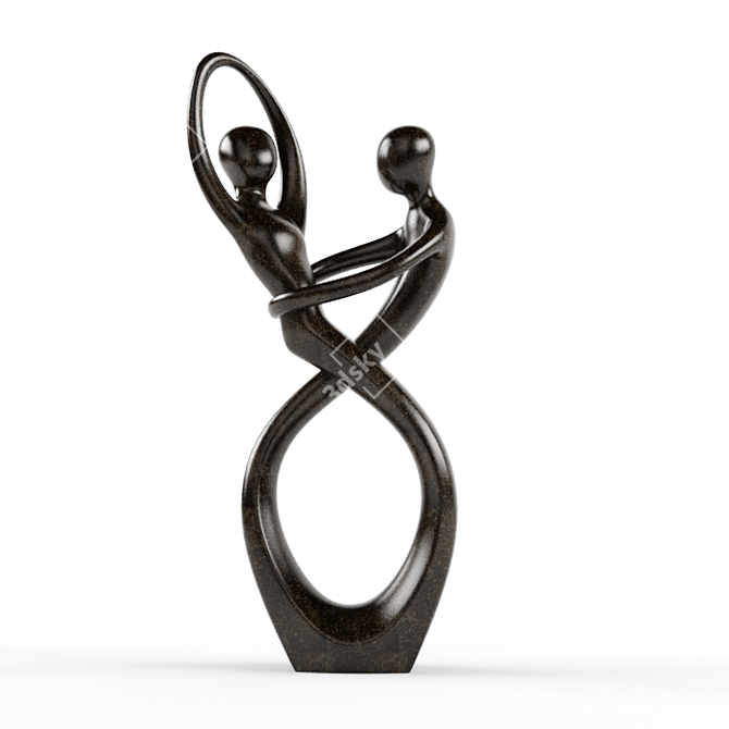 Lovebirds Sculpture 3D model image 1