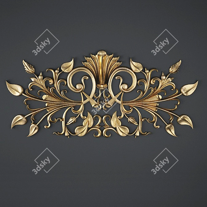 Elegant Ornament Sculpture 3D model image 1