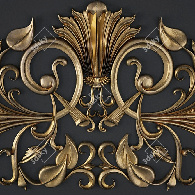 Elegant Ornament Sculpture 3D model image 3