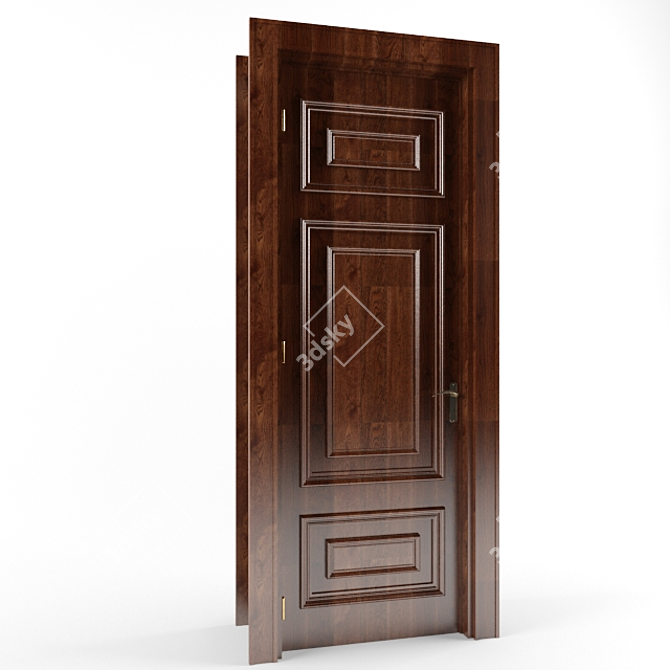 Timeless Entry Door 3D model image 1