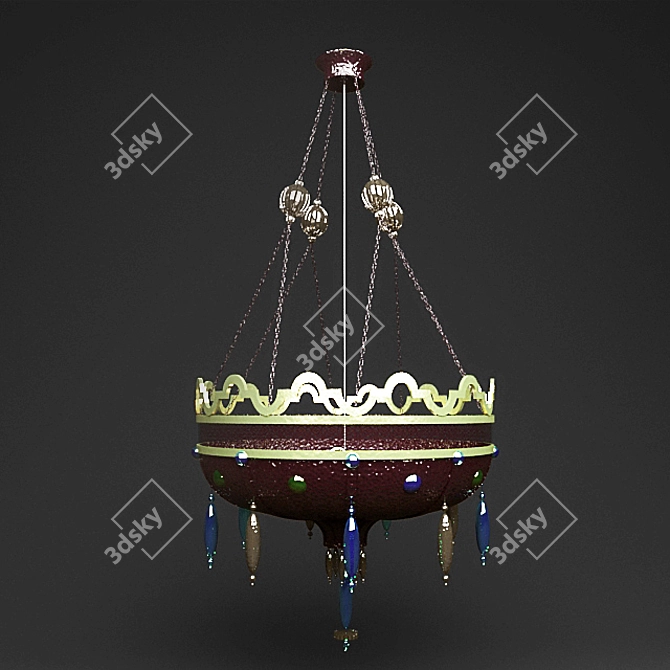 Ancient Elegance Chandelier 3D model image 1