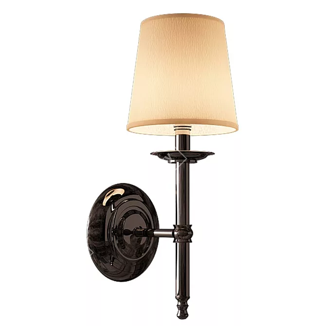 Chrome Newport Sconce: Classic Elegance 3D model image 1