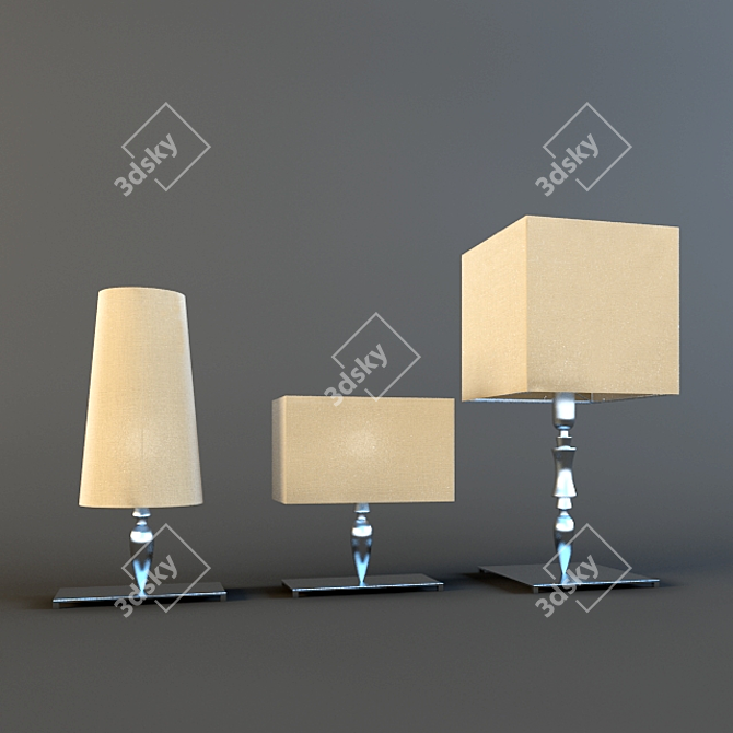 Dagonet Table Lamps Collection 3D model image 1