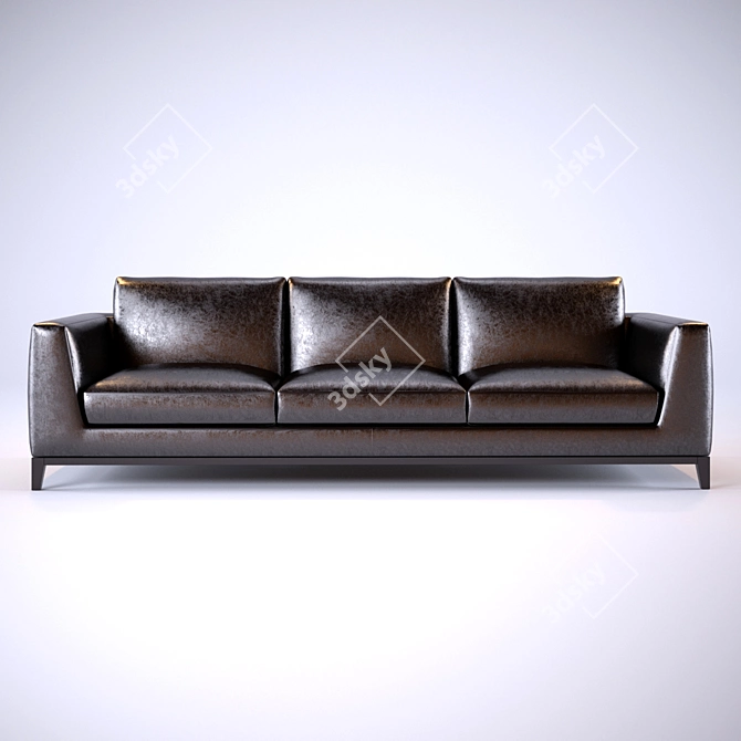 Elegant Lutetia Sofa by Maxalto 3D model image 1