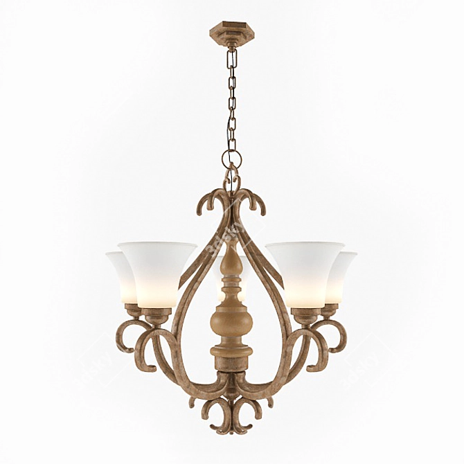 Timeless Classic Chandelier: Minka-Lavery 3D model image 1