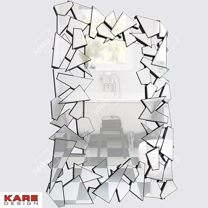 Futuristic Shards Mirror 3D model image 1