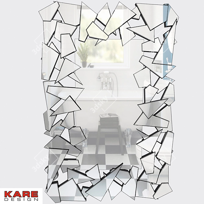 Futuristic Shards Mirror 3D model image 3