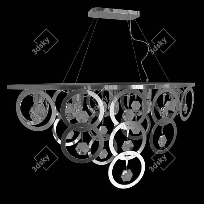 Elegant Calony Chandelier 3D model image 1