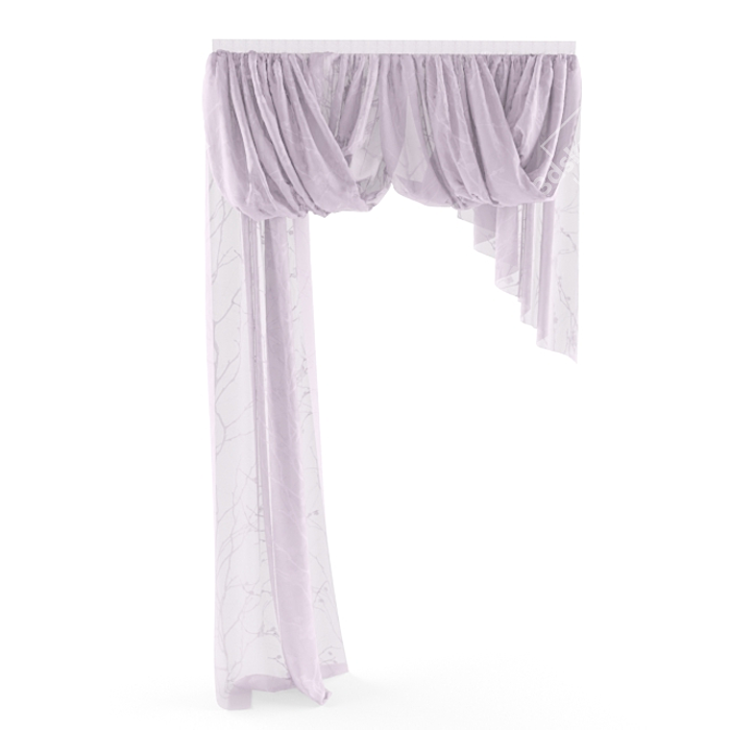 Elegant Drapery Drape 3D model image 1