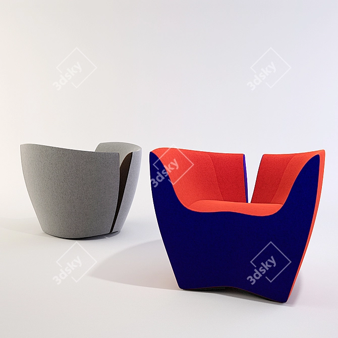 Revolutionary Apple Rocking Armchair 3D model image 1