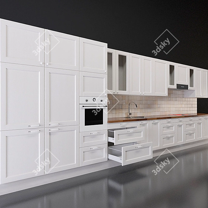 Modern Ramsho Kitchen Set 3D model image 2