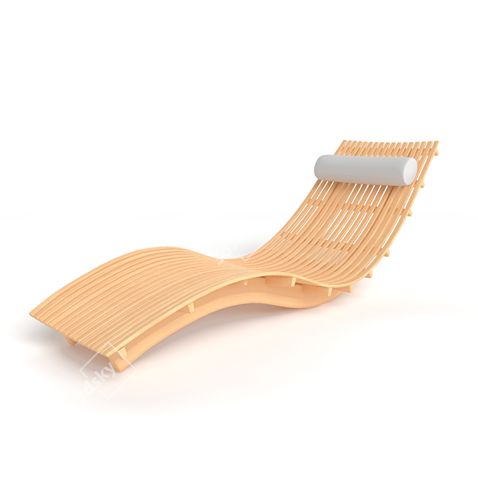 Poolside Lounger 3D model image 1