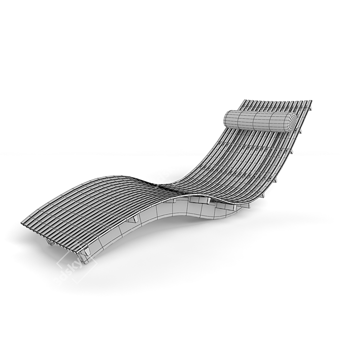 Poolside Lounger 3D model image 3