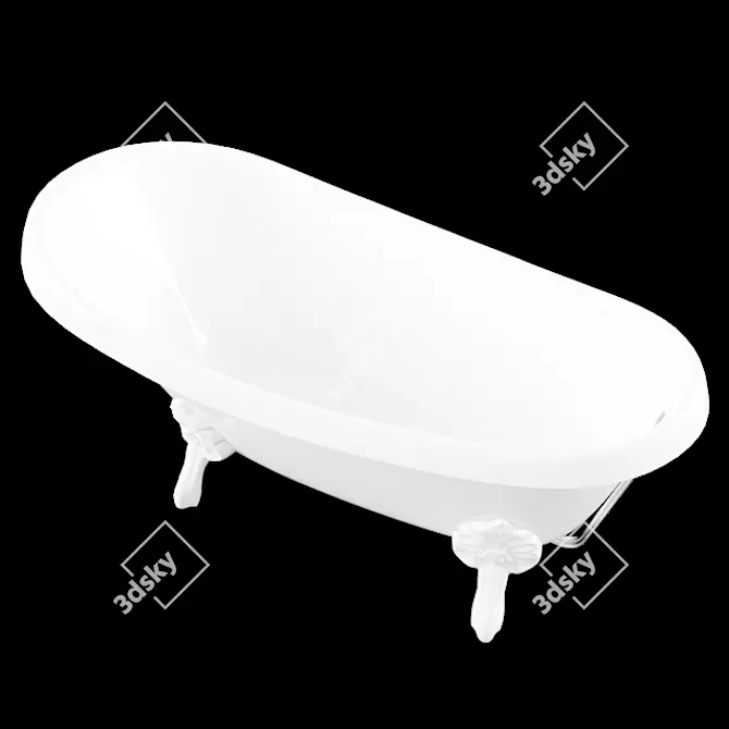 Victoria Luxe Stone Bath 3D model image 1