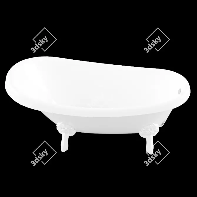 Victoria Luxe Stone Bath 3D model image 2