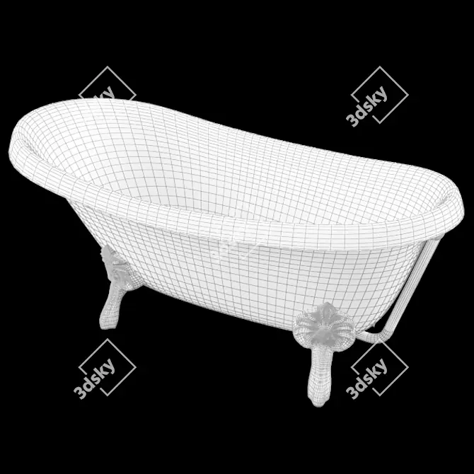 Victoria Luxe Stone Bath 3D model image 3