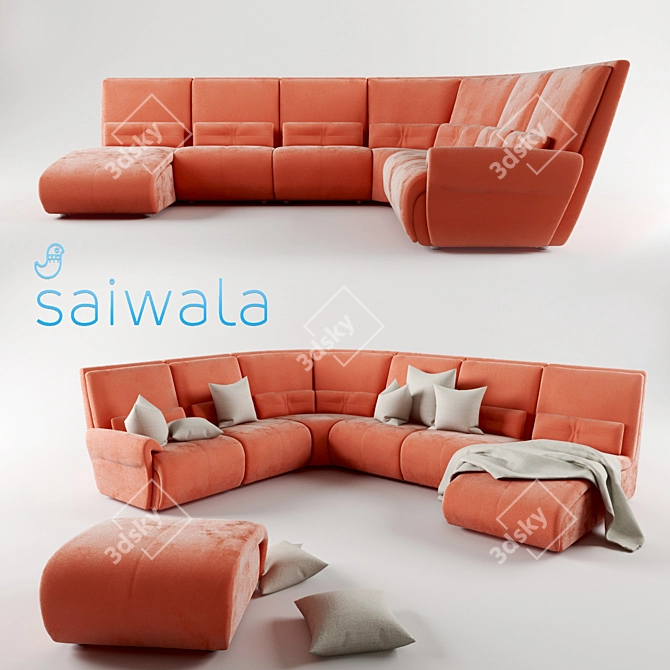 Saiwala Justin Sofa 3D model image 1