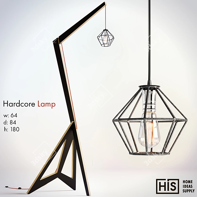 Harcore Floor Lamp by HIS - Sleek and Stylish Illumination 3D model image 1