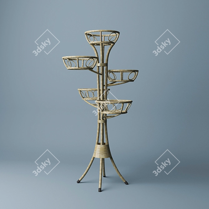 Metal Plant Stand 3D model image 1