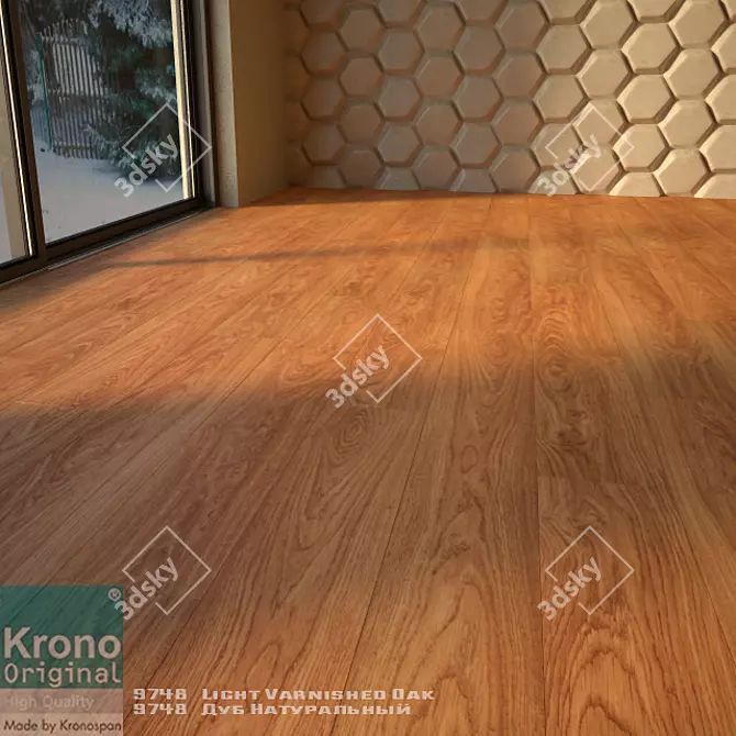 KronoOriginal 9748 Light Oak: Rustic Finish. 3D model image 1