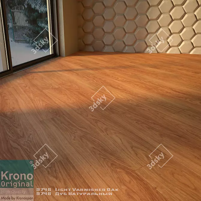 KronoOriginal 9748 Light Oak: Rustic Finish. 3D model image 2