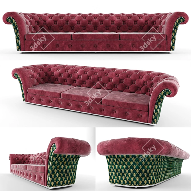 Modern Modular Sofa: Inspired by Mustapha3D 3D model image 1