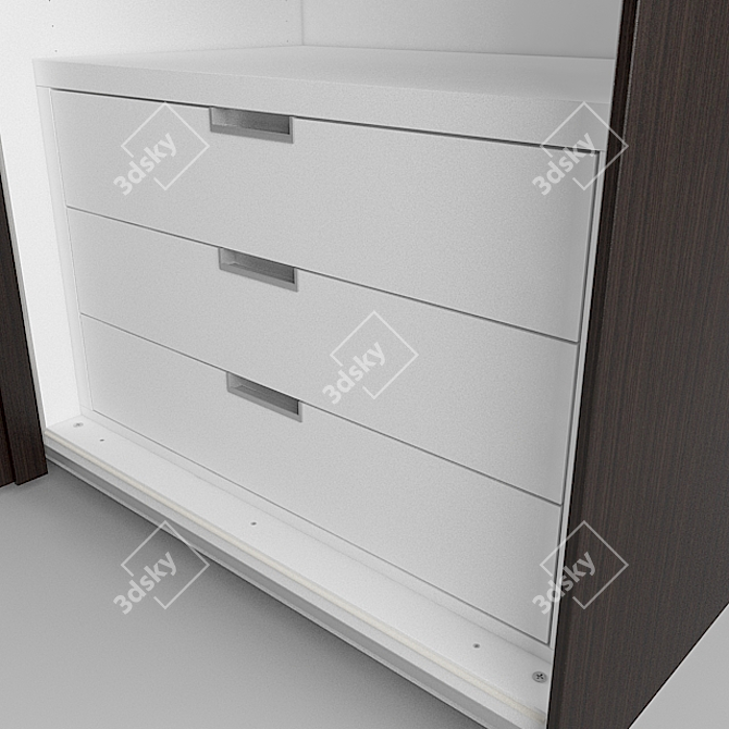 Italian-inspired Hanging Wardrobe 3D model image 2