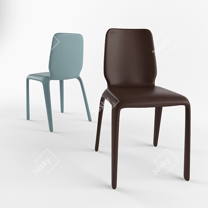 Elegant Junan Chair 3D model image 3