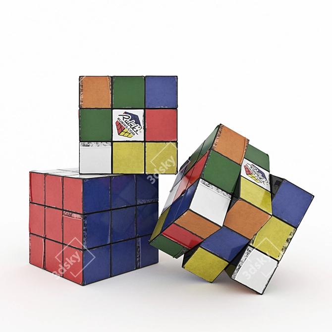 3D Rubik's Cube Puzzle 3D model image 1