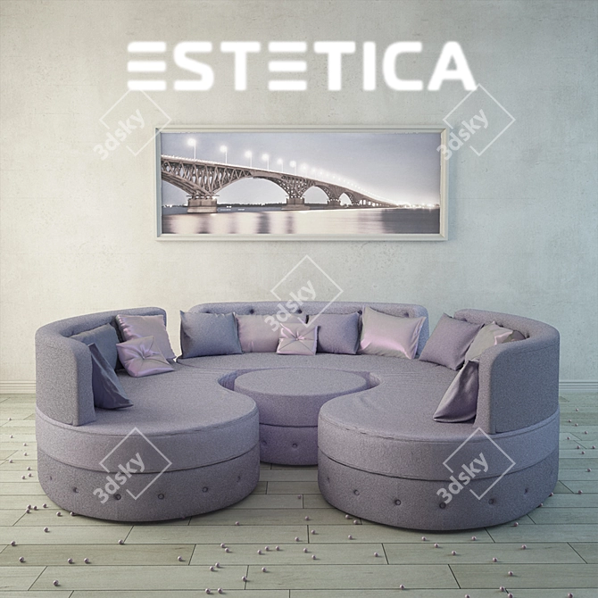 Versatile Manhattan Sofa: Transformable Design, Orthopedic Comfort 3D model image 2