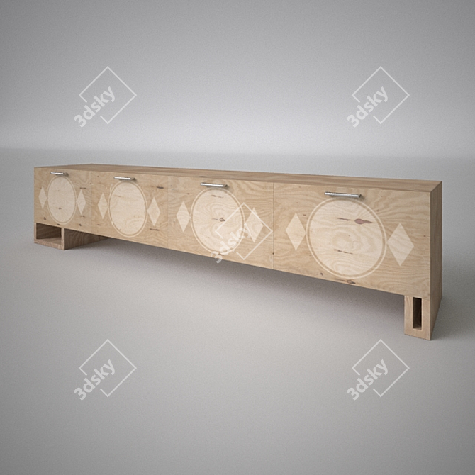 African Dreams TV Cabinet 3D model image 2