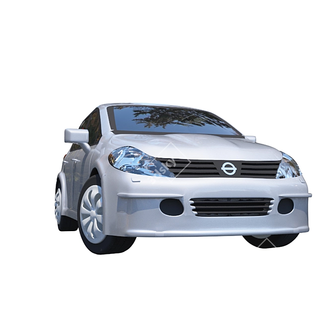 Sleek and Efficient: Nissan Tiida Hatchback 3D model image 1