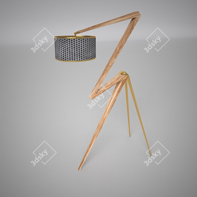 Giselle's Grace Floor Lamp 3D model image 1