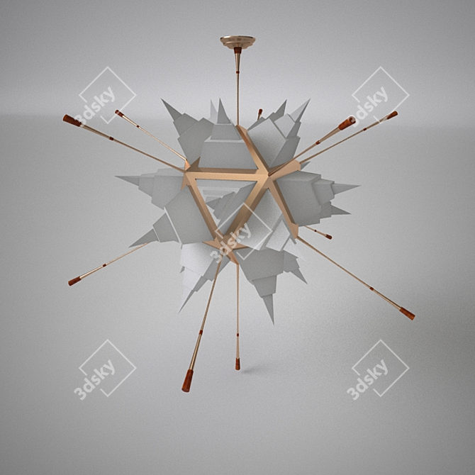 Title: Starburst Sputnik Chandelier 3D model image 1