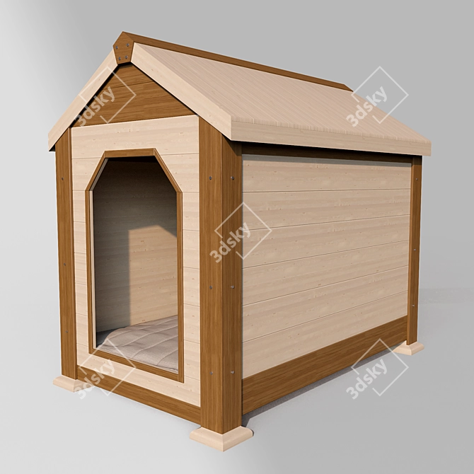 Title: Cozy Canine Booth - Soft Accommodation for Your Pets 3D model image 2
