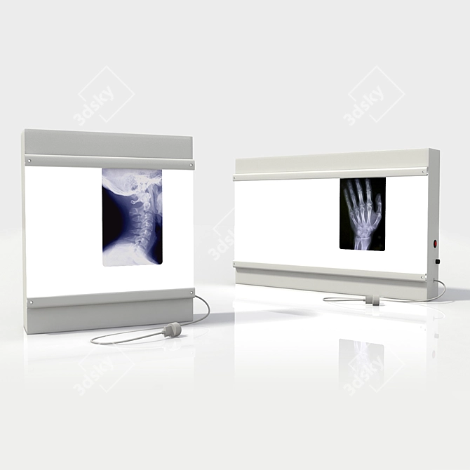 Medical Cabinet Negatoscope 3D model image 1