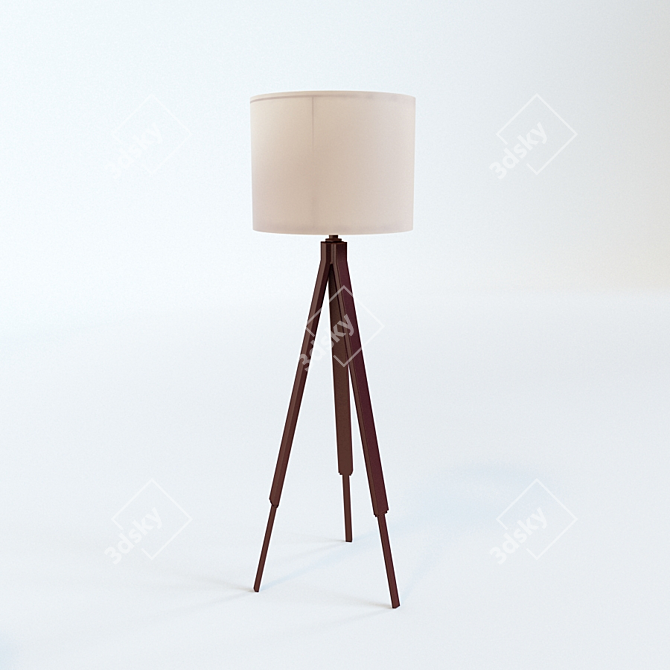 Sleek 150x50 Floor Lamp 3D model image 1