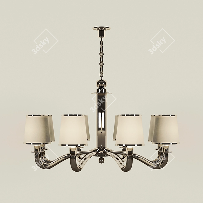 Elegant Aerin Tuileries Chandelier 3D model image 1