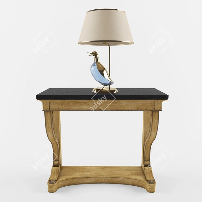 Lucienne Monique Lamp & Console: Elegant French Design 3D model image 1