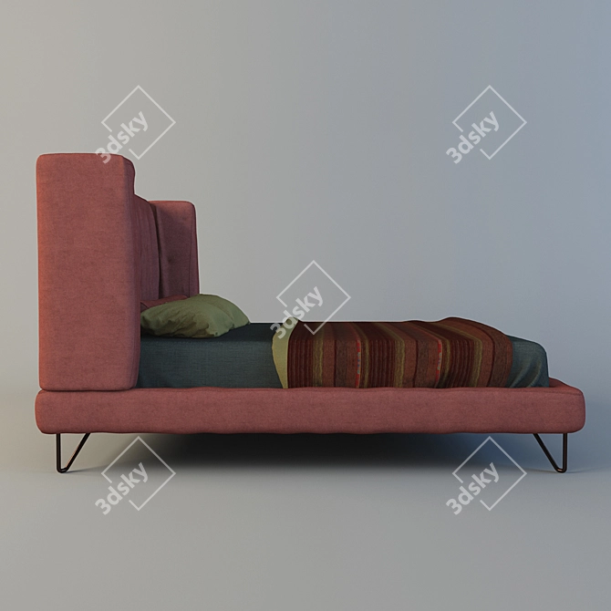 Elegant Letto Vendome Bed 3D model image 2