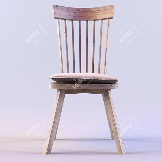 Oak High Back Outdoor Chair | InOut 721 by Gervasoni 3D model image 1