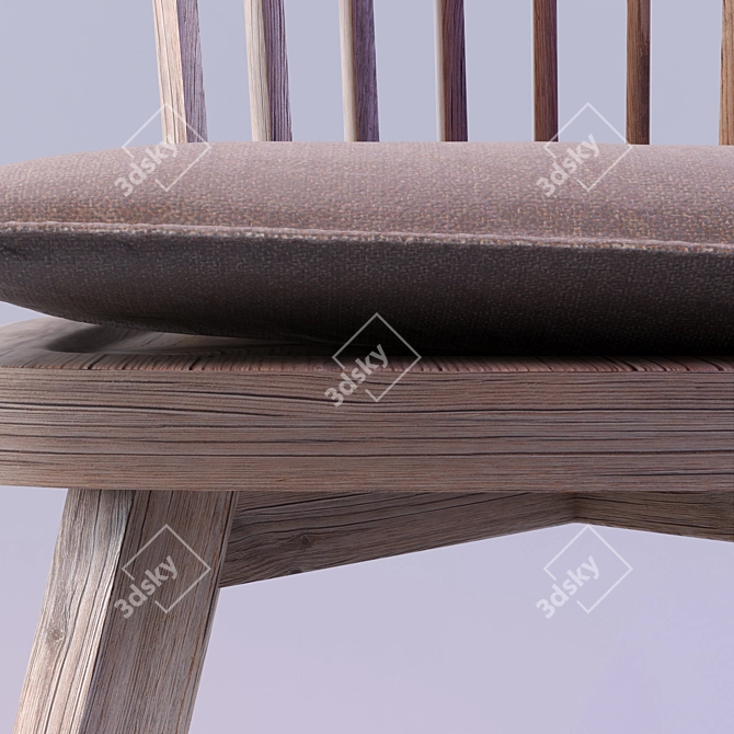 Oak High Back Outdoor Chair | InOut 721 by Gervasoni 3D model image 3